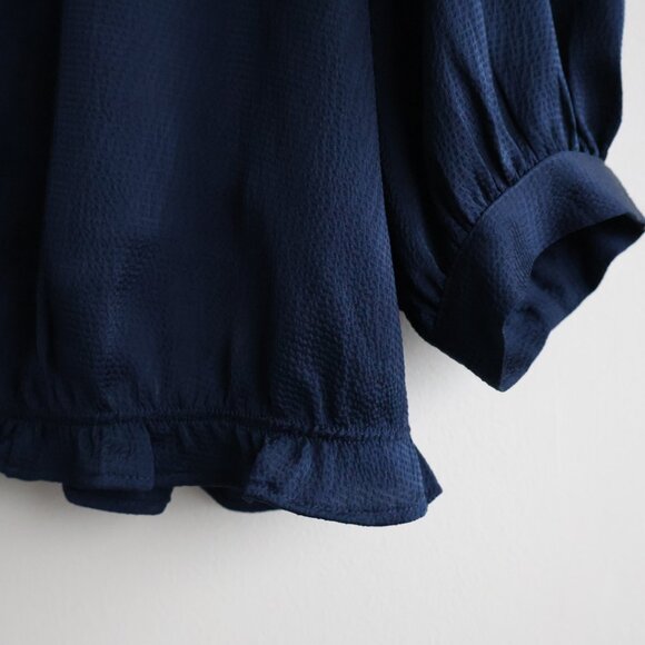 Navy Blue Blouse- Size S- Reitmans - Picture 7 of 10